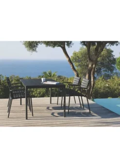 Discount HOUE 1 Four Table, 4 Reclips Dining Chair Black Table/Bamboo Chairs