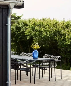 Sale HAY 1 Palissade Bord , 2 Palissade Dining Armchair og 1 Palissade Dining Bench Anthracite