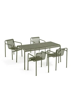 HAY 1 Palissade Bord og 4 Palissade Dining Armchair