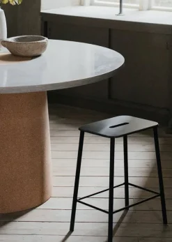 Best FRAMA Adam Stool H50 Anthracite Leather / Black