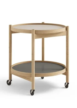Sale Brdr. Krüger Bølling Bakkebord 50 / Olieret Eg STONE - Light Grey/Dark Grey