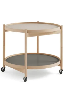 Sale Brdr. Krüger Bølling Bakkebord 60 / Olieret Bøg STONE - Light Grey/Dark Grey