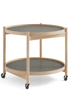 Sale Brdr. Krüger Bølling Bakkebord 60 / Olieret Bøg STONE - Light Grey/Dark Grey