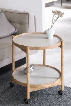 Best Brdr. Krüger Bølling Bakkebord 50 / Røget Olieret Eg Veneer/Veneer