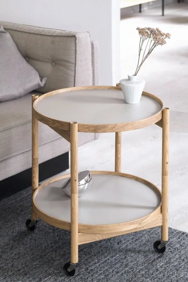 Best Brdr. Krüger Bølling Bakkebord 50 / Røget Olieret Eg Veneer/Veneer