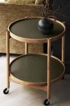 Best Brdr. Krüger Bølling Bakkebord 50 / Røget Olieret Eg Veneer/Veneer