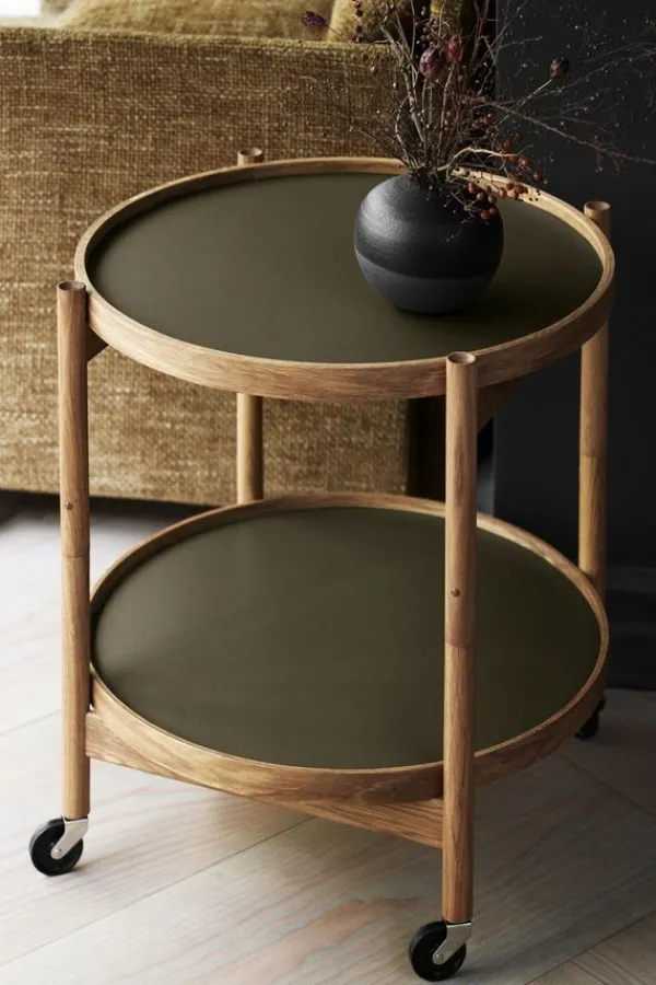 Best Brdr. Krüger Bølling Bakkebord 50 / Røget Olieret Eg Veneer/Veneer