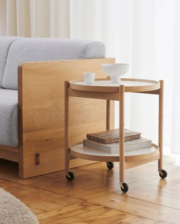 Best Brdr. Krüger Bølling Bakkebord 50 / Røget Olieret Eg Veneer/Veneer