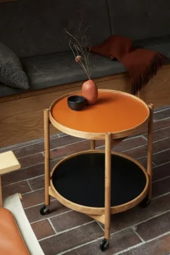 Best Brdr. Krüger Bølling Bakkebord 50 / Røget Olieret Eg Veneer/Veneer