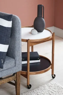 Best Brdr. Krüger Bølling Bakkebord 50 / Røget Olieret Eg Veneer/Veneer