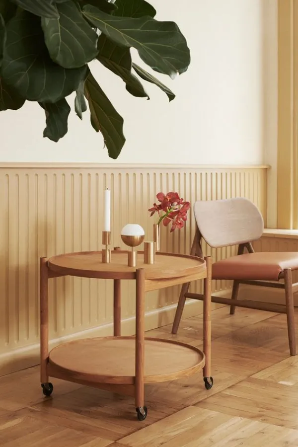 Best Brdr. Krüger Bølling Bakkebord 50 / Røget Olieret Eg Veneer/Veneer