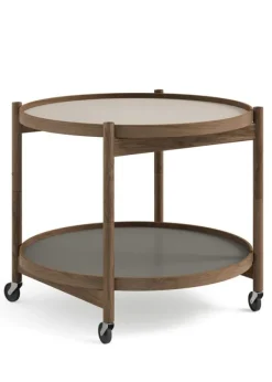 New Brdr. Krüger Bølling Bakkebord 60 / Røget Olieret Eg STONE - Light Grey/Dark Grey