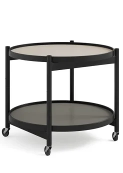 Best Brdr. Krüger Bølling Bakkebord 60 / Sortlakeret Bøg STONE - Light Grey/Dark Grey