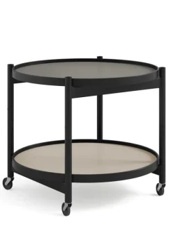 Best Brdr. Krüger Bølling Bakkebord 60 / Sortlakeret Bøg STONE - Light Grey/Dark Grey