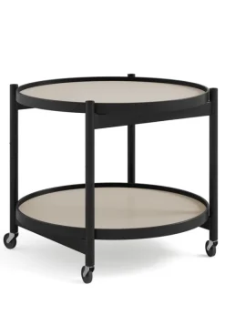 Best Brdr. Krüger Bølling Bakkebord 60 / Sortlakeret Bøg STONE - Light Grey/Dark Grey