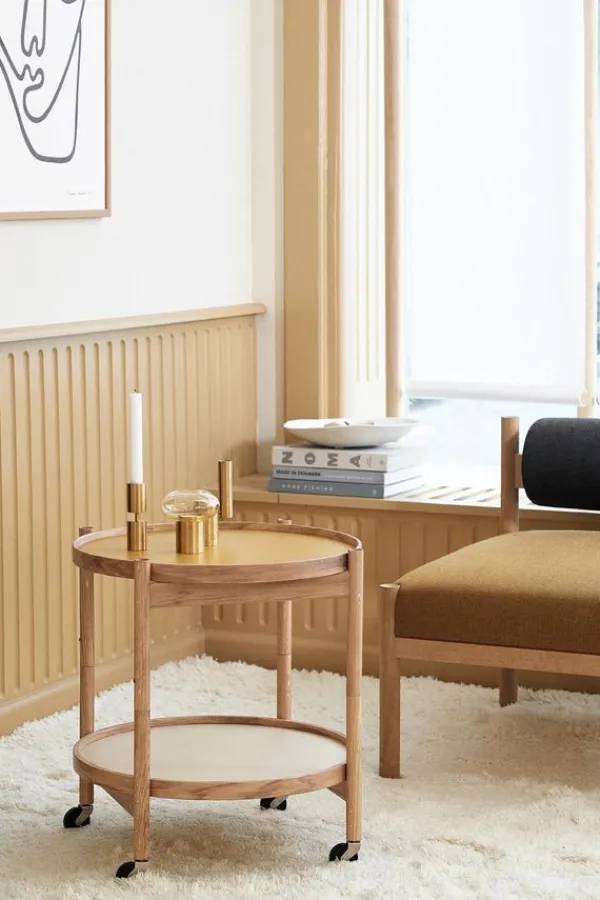 Best Brdr. Krüger Bølling Bakkebord 60 / Sortlakeret Bøg STONE - Light Grey/Dark Grey