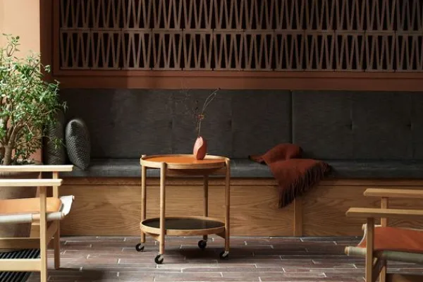 Best Brdr. Krüger Bølling Bakkebord 60 / Sortlakeret Bøg STONE - Light Grey/Dark Grey