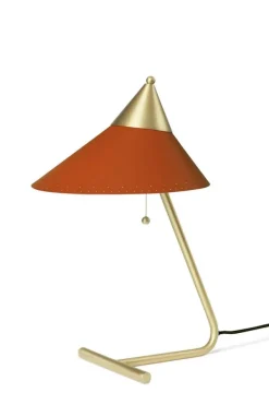 Best Warm Nordic Brass Top Lamp Rusty Red