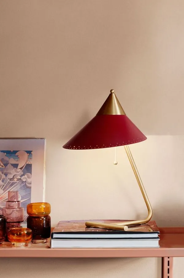Best Warm Nordic Brass Top Lamp Rusty Red