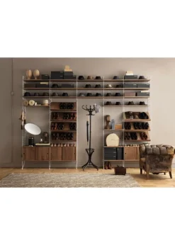 Clearance String Furniture Cabinet w/ Sliding Doors Large - Walnut