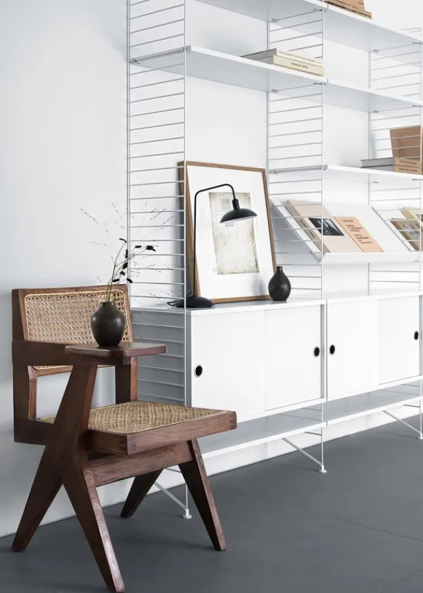 Best String Furniture Cabinet w/ Sliding Doors Small - Ash