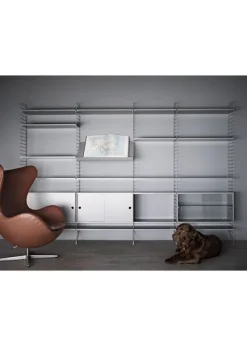 Best String Furniture Cabinet w/ Sliding Doors Small - Ash