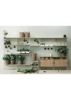 Best String Furniture Cabinet w/ Sliding Doors Large - Ash