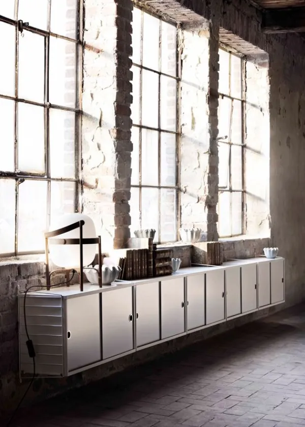 Best String Furniture Cabinet w/ Sliding Doors Large - Ash