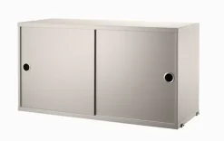 Best String Furniture Cabinet w/ Sliding Doors Large - Beige