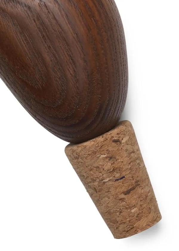 Clearance Ferm Living Cairn Wine Stoppers - Set of 2 Dark Brown