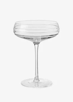Clearance Louise Roe Champagne Coupe | Triple Cut Clear - Triple Cut