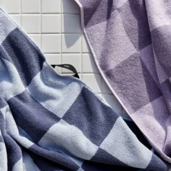 Clearance HAY Check Bath Towel Lavender