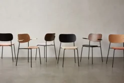 Hot Audo Copenhagen Co Chair / Black Base Upholstery: Dakar 0250 / Natural Oak