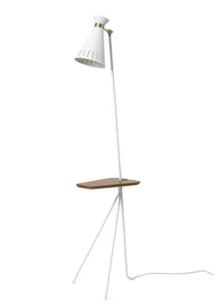 Best Warm Nordic Cone / Floor Lamp Clear White / Teak