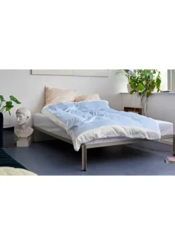 Clearance HAY Connect Bed af Leif Jørgensen Varm grå pulverlakeret stål inkl. tværstang - Til L200 x W160 madras