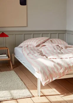 Clearance HAY Connect Bed af Leif Jørgensen Varm grå pulverlakeret stål inkl. tværstang - Til L200 x W160 madras