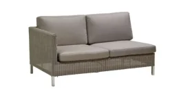 Best Cane-line Connect Dining lounge 2-Seater Sofa Right Module Taupe / Taupe