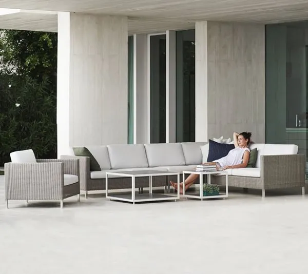 Best Cane-line Connect Moduler Enkelt Modul m. taupe Cane-line Natté hynde