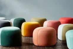 Best Warm Nordic Dainty Pouf Merit 016 (Minty Grey) / Hero 101 (Cloudy White)