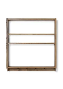 Clearance KAS Kopenhagen Eli Shelf With Hooks Smoked Oak