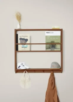 Clearance KAS Kopenhagen Eli Shelf With Hooks Smoked Oak