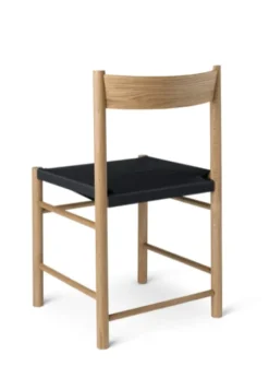 Best Brdr. Krüger F Spisebordsstol u. armlæn Eg Klar Voks Olieret, Sort Polyester Fletsæde
