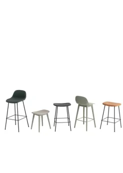 Best Muuto Fiber Stool - Tube Base Sort/Sort