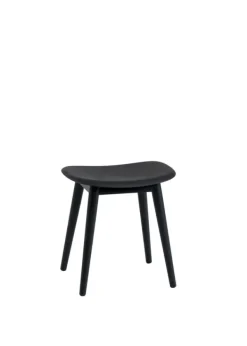 Best Muuto Fiber Stool - Wood Base Sort/Sort
