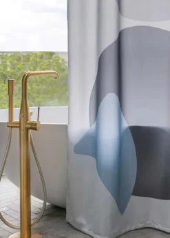 Hot Mette Ditmer GALLERY Shower Curtain Blue, Grey