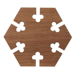 Sale Warm Nordic Gourmet Wood Trivet Hexagon - Oak