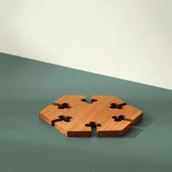 Sale Warm Nordic Gourmet Wood Trivet Hexagon - Oak