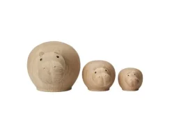Best Woud Hibo - Hippopotamus Massivt egetræ - Small