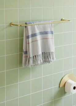 Best Hübsch Håndklædeholder Messing - stang