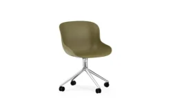 Clearance Normann Copenhagen Hyg Chair Swivel 4W Olive - Aluminium